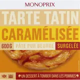 Monoprix Tarte Tatin Caramélisée Pâte Pur Beurre Surgelée 600g