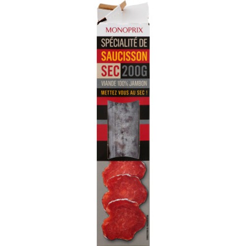 Monoprix Spécialité De Saucisson Sec Viande 100% Jambon 200g