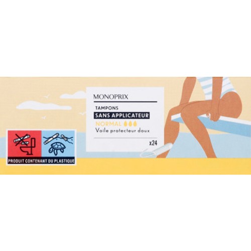 Monoprix Tampons Normal sans applicateur x24