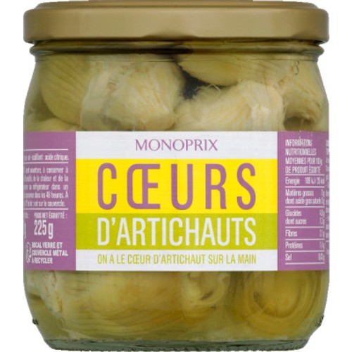 Monoprix Cœurs d'artichauts 225g