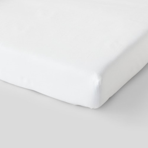 Monoprix Maison Drap Housse 90X190cm, Blanc, Coton Bio