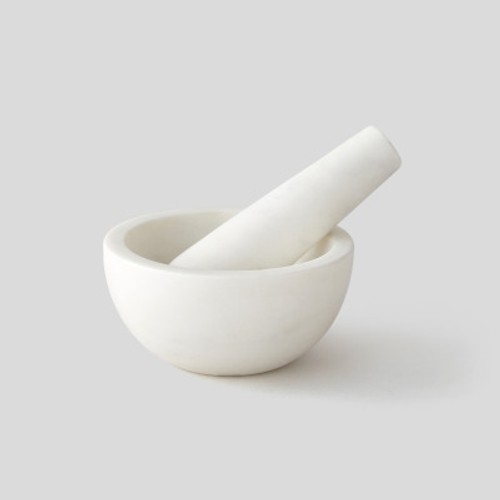 Monoprix Maison Mortier + Pilon En Marbre Blanc