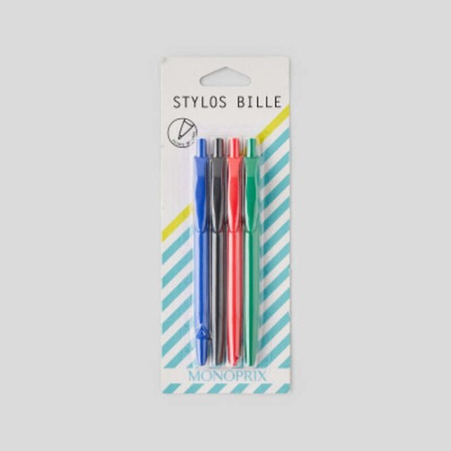 Monoprix Stylos Bille x4