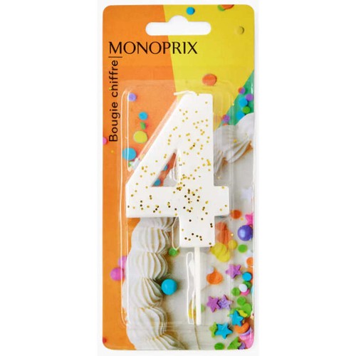 Monoprix Maison Bougie Chiffre 4