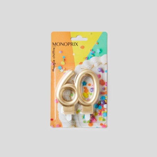 Monoprix Maison Bougie Chiffre N°60