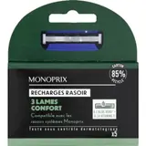 Monoprix Recharges Rasoirs Système Confort 3 Lames x5
