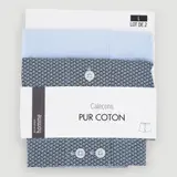 Monoprix Lot de 2 Caleçons Pur Coton Print Bleu M
