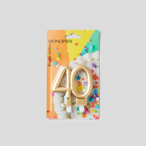Monoprix Maison Bougie Chiffre N°40