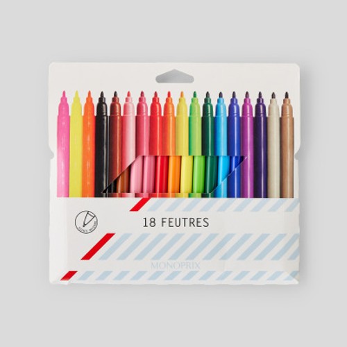 Monoprix Maison 18 Feutres De Coloriage