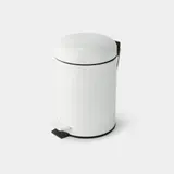 Monoprix Maison Poubelle Ronde, À Pédale, 3L, Blanc Mat