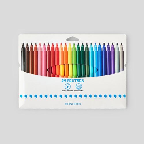 Monoprix Maison 24 Feutres De Coloriage