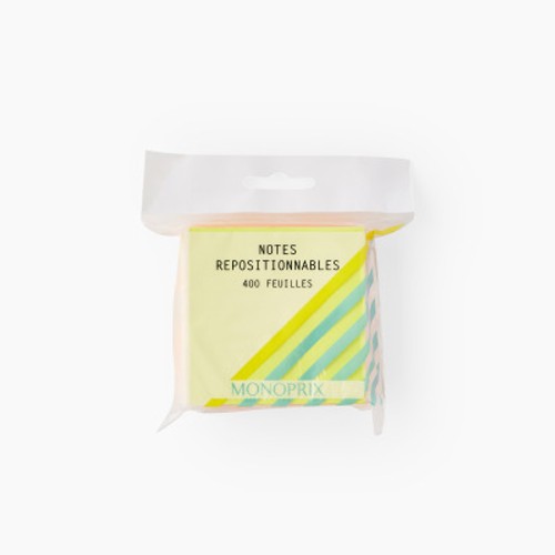 Monoprix Bloc notes repositionnables x400 feuilles