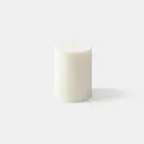 Monoprix Maison Bougie Non Parfumée, Cire Végétale, 7X9Cm, Ivoire