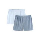 Monoprix Lot de 2 Caleçons Print Bleu Taille S