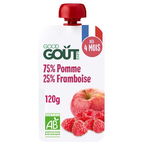 Good Goût Gourde Pomme Framboise Dès 4 Mois Bio 120g
