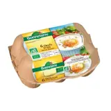 [Par Naturalia] Bonneterre 6 Gros Œufs Frais Bio Calibre 63/73g