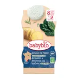 Babybio Pomme de terre du Val de Loire Epinard Chèvre 2x200g