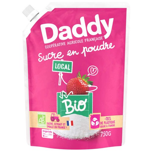 Daddy Sucre En Poudre Bettrave Bio Sachet Kraft 750g