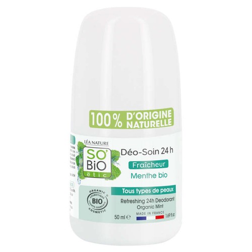 SO'BiO Étic Déodorant Fraîcheur 24h à la Menthe Bio 50ml