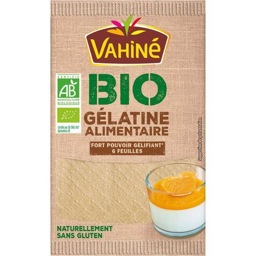 Vahiné Gélatine feuille Bio 10g