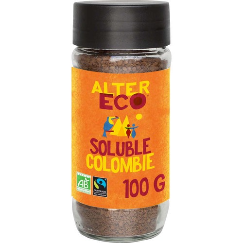 Alter Eco Pur Arabica Café Soluble Corsé Et Fruité Bio 100g