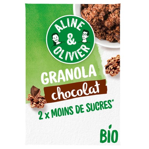 Aline & Olivier Granola Bio chocolat 310g