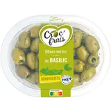 Croc'Frais Olive Verte Dénoyautées Basilic 200g