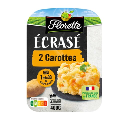 Florette Écrasé de pommes de terre et 2 carottes 2x200g