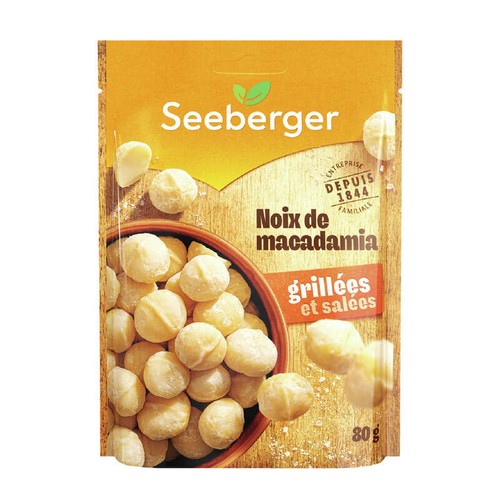 Seeberger Noix de macadamia grillées et salées 80g