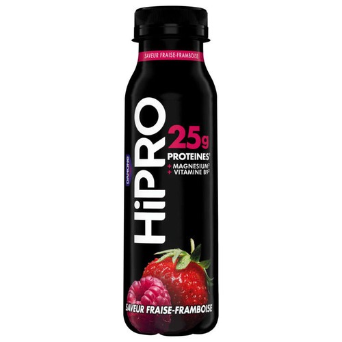 HiPRO Yaourt À Boire Fraise Framboise 25% Protéines 300g