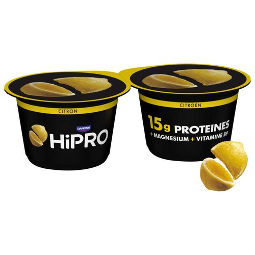 HiPRO Yaourt citron protéiné 0% de Mg 2x160g