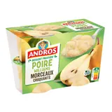 Andros Compote Poire morceaux croquants 4x100g