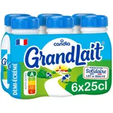 Candia Grandlait - Lait Demi-écrémé -  Le pack de 6x25cl