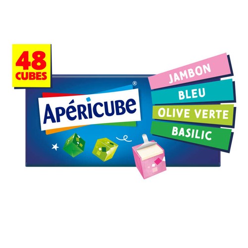 Apéricube Fromage fondu apéritif Cocktail 48 cubes 250g
