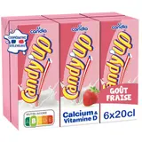 Candia - Candy'Up - Boisson lactée fraise - Le pack de 6x20cl