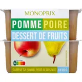 Monoprix Pomme poire Dessert de fruits 8x100g