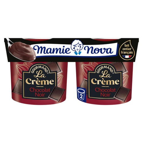 Mamie Nova Crème Dessert Au Chocolat Noir 2x150g