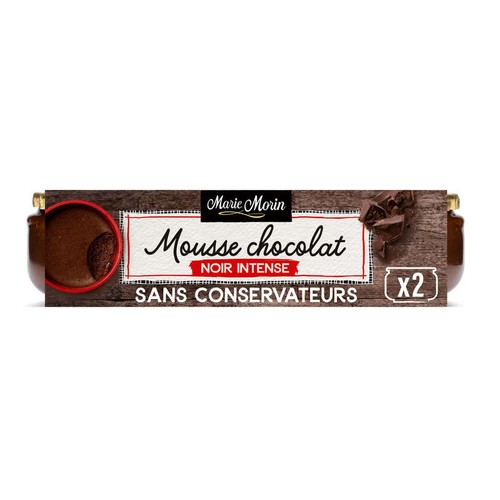 Marie Morin Mousse au chocolat noir intense 2x100g