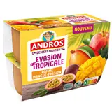 Andros Compote Evasion Tropicale Pomme Mangue Passion 4x97g