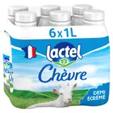 Lactel Lait De Chèvre Demi-Écrémé 6x1L