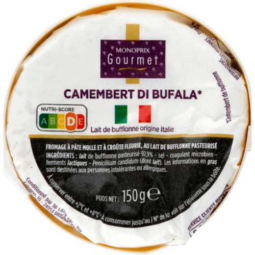Monoprix Gourmet Camembert Di Bufala 150g