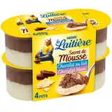 La Laitière Secret de mousse duo ch.lait-ch.blanc 4x59g
