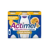 Danone Actimel+ Triple Action Goût Pêche Passion 6x100g