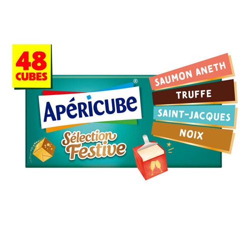 Apéricube Fromage fondu le goût de la fête 48 cubes 250g