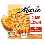 Marie Quiche Lorraine lardons fumés crème fraîche et emmental pur beurre marie 400g