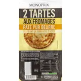 Monoprix Tartes aux Fromages Pâte Pur Beurre x2 260g