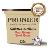 Maison Prunier Rillettes Du Mans De Porc Fermier Français Label Rouge 220g