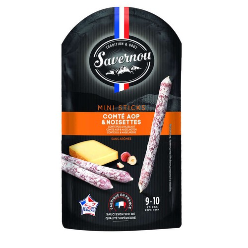 Auvernou Mini sticks comté & noisettes x9/10 100g