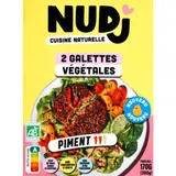 Nudj Galettes végétales piment poivron Bio x2 - 170g