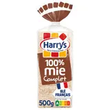 Harrys Pain de mie 100% mie complet sans croute sans additifs 500g